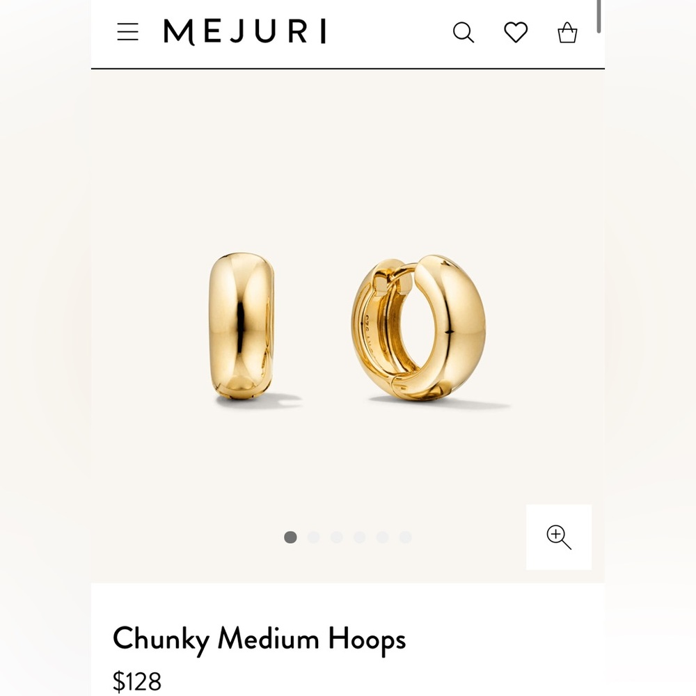 Mejuri Chunky Medium Hoops, Vermeil